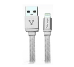Cable de Datos Lightning - USB (M-M), Color Blanco, Longitud 1.0 Metros, VORAGO CAB-119-WH