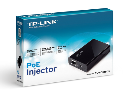 Inyector PoE Gigabit, 2 Puertos Ethernet 10/100/1000Mbps, Plug and Play, TP-LINK TL-POE150S