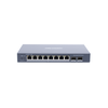 Switch Gigabit PoE+, Administrable, 8 Puertos 10/100/1000 Mbps PoE+, 2 Puertos SFP, Configuración Remota Desde Hik-PartnerPro, PoE Hasta 250 Metros, 110 W, HIKVISION DS-3E1510P-SI