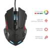 Ratón (Mouse) Gamer Modelo GXT 148 Orna, USB, 8 Botones, Longitud del Cable 1.7 Metros, Color Negro / Rojo, TRUST 21197