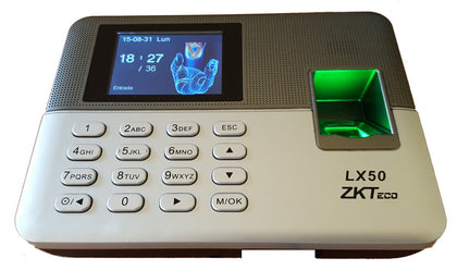 Control de Asistencia Biométrico Básico / 500 Usuarios / 500 Huellas / 500 Password / Descargas USB en Hoja de Cálculo, ZKTECO LX50