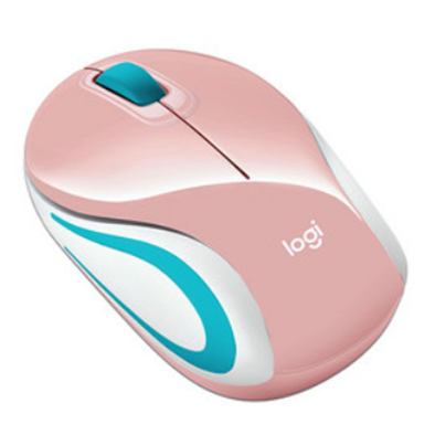 Ratón (Mouse) Óptico Modelo M187, Inlámbrico (USB), Hasta 1000 DPI, Color Rosa Claro, Tamaño Mini, LOGITECH 910-005364