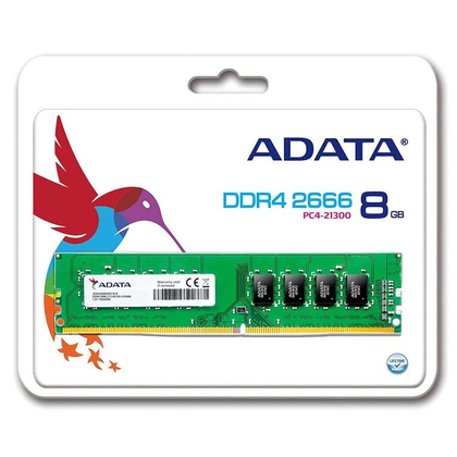 Memoria RAM DDR4 PC4-21300, 2666MHz, 8GB, CL19, U-DIMM, ADATA AD4U26668G19-SGN